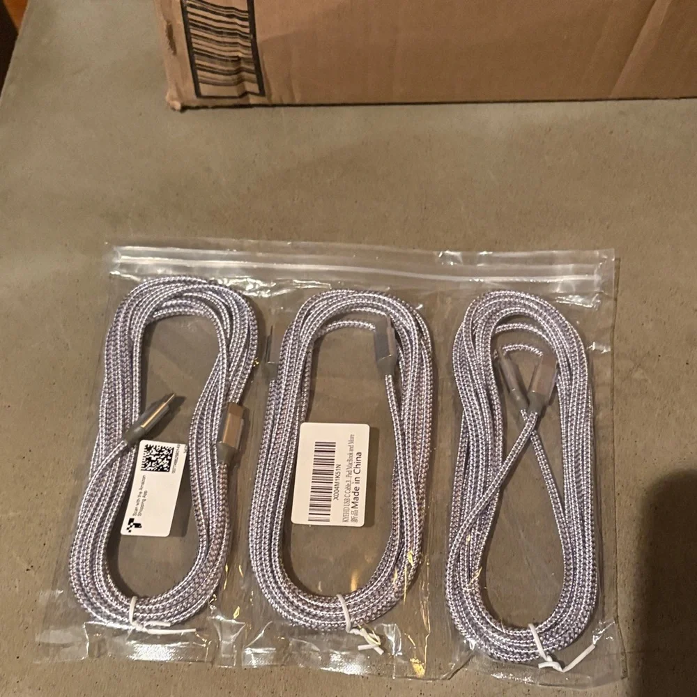Braided USB Charging Cable - Silver